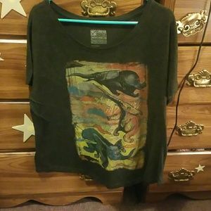 Elephant graphic dolman tee